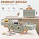 Grillset Kinderküche Spielküche Zubehör Holz, Faltbare Küchenspielzeug ab 3 Jahre, Lebensmittel Spielzeug, Holzspielzeug Rollenspiele für Mädchen und Junge, Geschenke zum Geburtstag und Weihnachten