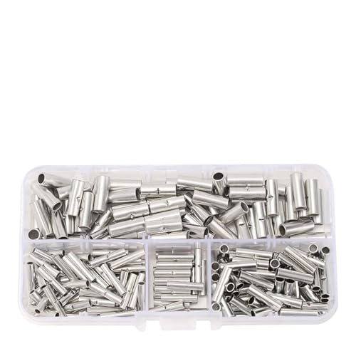 Connecteur de fil bout à bout non isolé en cuivre étamé 200pcs pour sertissage câble 0.5-6mm2