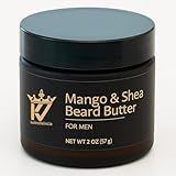 KeinsVeincia Mango & Shea Beard Butter for Men – Softens, Conditions & Styles Facial Hair – Lightweight, Non-Greasy Grooming Cream – 2 Fl Oz