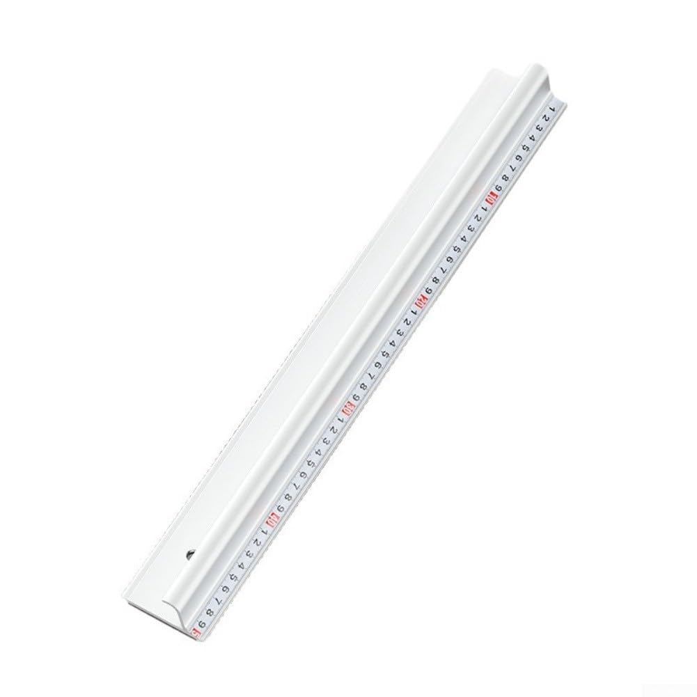 Regla de metal de 50 cm: regla de aluminio resistente con función antideslizante, precisa para arquitectos y artistas, regla plana resistente a los arañazos para trabajos profesionales