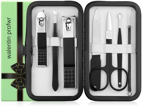 Juego de manicura Conjunto de pinzas de uñas Conjunto de pinzas de uñas viaje Cortaúñas Conjunto de cortaúñas Cuidado Kit Conjuntos de Manicura y pedicura para Hombres Mujeres Familia Colega Amiga