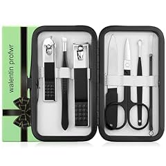 Set tagliaunghie uomo donne, kit manicure con valigetta da viaggio portatile, kit tagliaunghie per la cura personale, Set manicure regalo per uomini, marito, fidanzato, famiglia