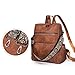YALIZHNA Backpack Handbags for Women PU Leather,Ladies Travel Backpack Fashion Waterproof Anti-Theft Shoulder Bag (Blue)