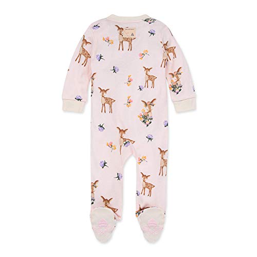 Burt's Bees Baby Baby Girls Play Pjs, 100% Organic Cotton One-Piece Romper Jumpsuit Zip Front Pajamas And Toddler Sleepers, Sweet Doe, 9 Months Us #TOP1