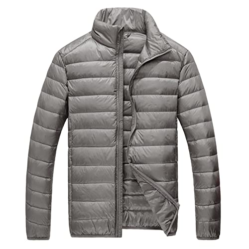 Abrigo Cálido para Hombre Chaqueta De Pluma Hombre Chaqueta de Pluma Ultra Ligero Parka Color Sólido Moda Chaquetas De Plumas Hombre Acolchado Cazadora Bomber Deportiva Trabajo Cazadora Chaqueta