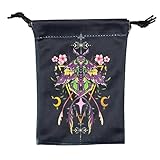 Protection fiable pour tarot : Conçu avec une fermeture à cordon ajustable, ce sac pour cartes de tarot maintient votre deck en sécurité et prévient les renversements accidentels. Il accompagne parfaitement vos séances de méditation ou vos consultations professionnelles.