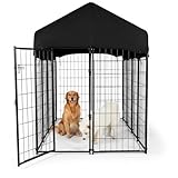 Outdoor Secure Wire Crate Kennel Door Waterproof Tarpaulin Dogs Welded Wire Kennels for Medium Small Dogs