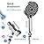 Allzbst 6 Spray Modes High Pressure Handheld Shower Head Upgraded 5 Inches Premium Chrome Showerhead with 59 Inches Stainless Steel Hose for Low Water Pressure