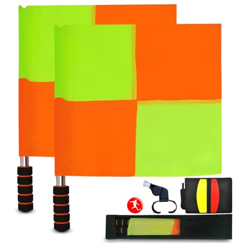 Soccer Referee Flags soccer referee kit, soccer referee cards,referee flags, Whistle, Flip Coin...