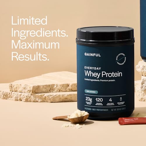 Best Protein Powders for Weight Loss and Muscle Gain For Over 50: 10 Products We Actually Tested 10 Gainful Everyday Whey Protein Powder, 23g Protein per Serving, Unflavored, Supports Muscle Growth, Recovery, & Daily Nutrition, with Whey Isolate, Casein, & No Artificial Ingredients, 14 Servings