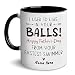 Funny Dad Mug, I Used To Live In Your Balls Happy Father's Day From Your Fastest Swimmer Mug with Name, Fathers Day Gift for Dad from Son Daughter, Funny Gifts for Husband From Wife, Gift for Him