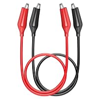 Cleqee 20 Stück Krokodilklemmen Messleitungen – Doppelendig, 5 Farben, 18 AWG, Ideal Für Elektronik-Tests & Breadboard