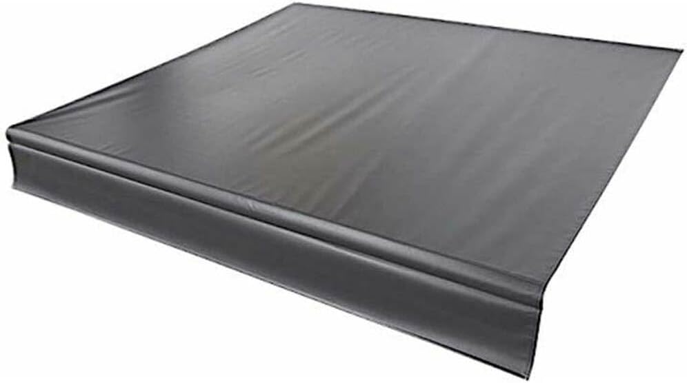 Solera Universal Fit Heavy-Duty Vinyl RV Patio Awning Replacement Fabric Solid Black 18' Awning (17'4" Fabric)