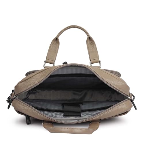 Image of Da Milano LeatherLaptop Bag for Men & Women | Laptop Messenger Bag | Fits Up To 15 inch Laptop | Ideal for Office Purpose (10122)