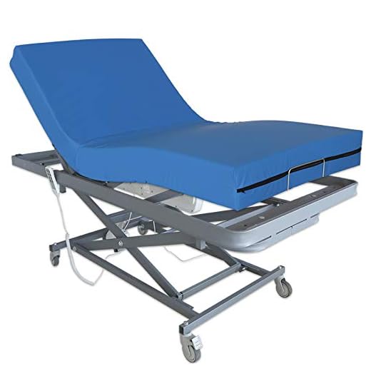 Ventadecolchones - Camas Articuladas Geriátrica de Hospital con Carro Elevador y colchon Visco 10 + 5 Medida 90 x 190 cm