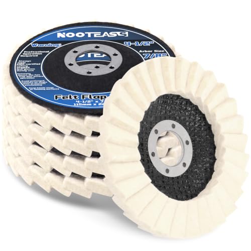 NOOTEASS 4-1/2 x 7/8 Wool Felt Flap Polishing Disc Wheel