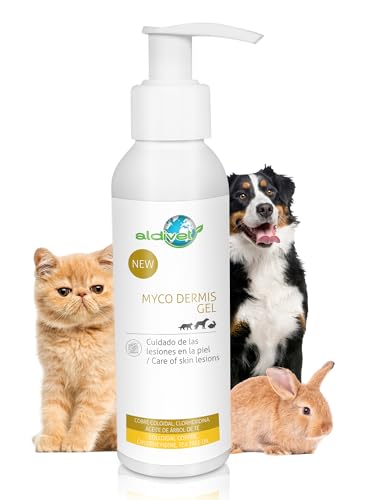 Aldivet Gel para el Cuidado de Lesiones de la Piel en Perros Gatos y Roedores - Barrera Protectora Natural - Hidratación Profunda - Regeneración de la Piel - Propiedades antimicrobianas - 125ML