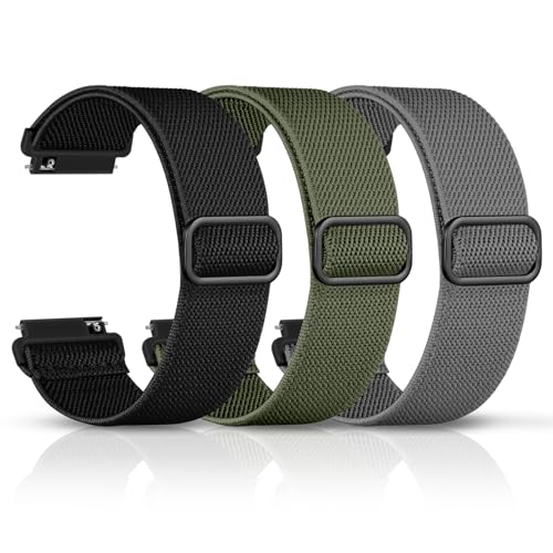 DaQin 3 Pack 22mm Watch Band for Men Women Compatible with 22mm Quick Release Watch Band, Adjustable...