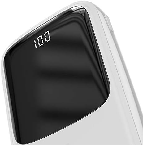 Close-up of the digital display on the Baseus Qpow Power Bank showing '100' indicating full charge.