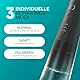 happybrush Munddusche Set Kabellos Elektrischer Zahnreiniger inkl. Refill 3 Wochen Power Akku 360° Rotierbaren Düsen I effektive Reinigung der Zahnzwischenräume, Water Flosser Black/Mint