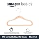 Amazon Basics Kinder-Kleiderbügel aus Samt, rutschfeste Kleiderbügel für Babys und Kleinkinder, 29 cm, 50er-Pack, Rosarot/Silber