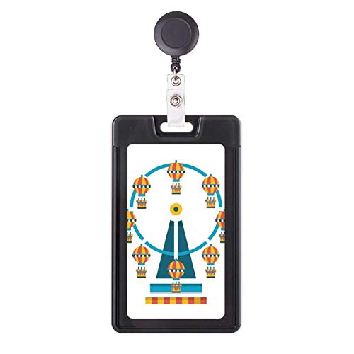Badge rétractable Grande roue avec porte-carte drôle pour pass pro