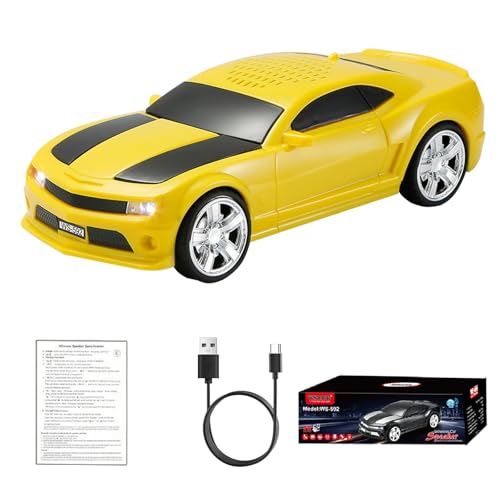 WSTER WS-592 Muscle Car Bluetooth Speaker Yellow