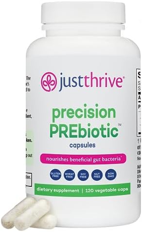 Just Thrive Precision PREbiotic Capsules - Prebiotic Blend for Gut Health and Immune Support, 120 Caps