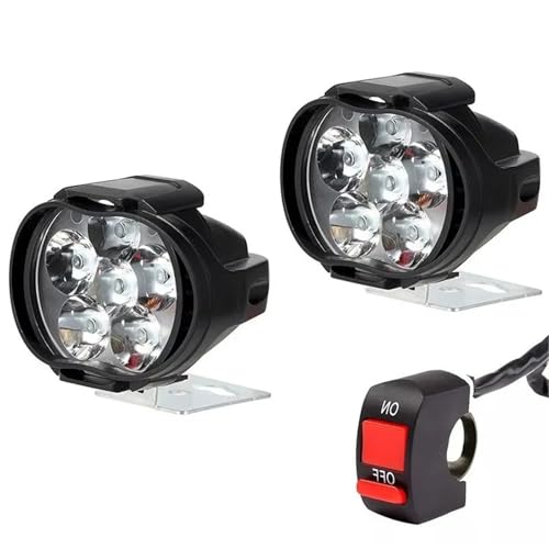 oCNwbhCg 6LED 12V oCNpwbhCg zCg Px ƗptgCg 1500LM LED XN[^[ X|bgCg oCNptHOv(2Piece with switch)