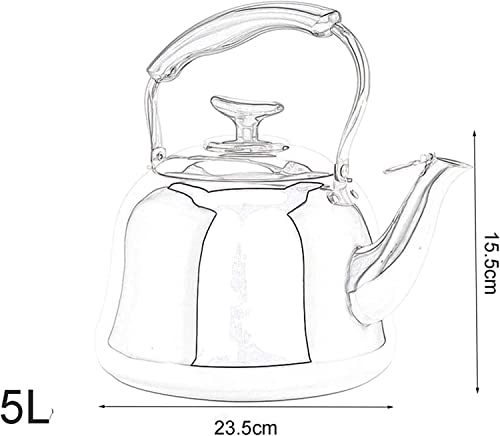 Bouilloire sifflet supérieure inox induction poêle à thé - 2