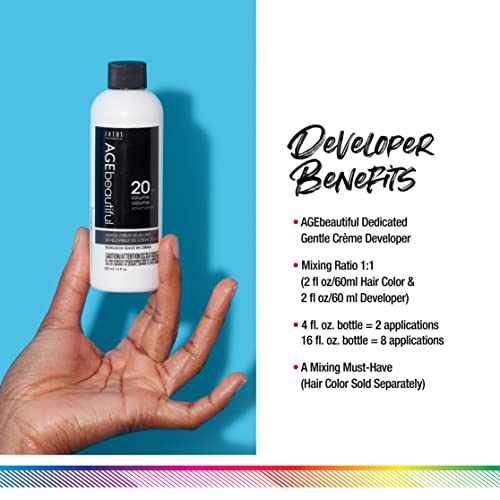 Agebeautiful 20 Volume Gentle Creme Hair Developer | For Permanent Hair Color Dyes, Toners, Lighteners | Professional Salon Coloring | Long Lasting Color | 16 Fl Oz #TOP1