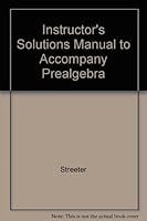 Instructor's Solutions Manual to Accompany Prealgebra 0070317755 Book Cover