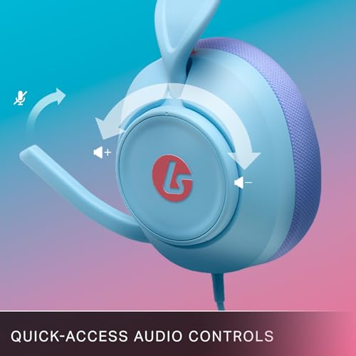 Image of PowerA LucidSound LS10 Wired Gaming Headset - Ocean Waves, Works with PlayStation, Xbox, PC, Mobile, and Other Compatible Devices, Designed for Comfort, Premium Audio, Quick-Access Audio Controls