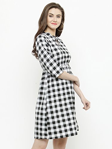 Image of Sera Women Black Printed Tailored Dress