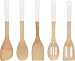 Now Designs Bamboo Utensils, Set of 5, White