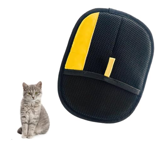 Cat Shedding Tools, Pet Hair Remover Glove, Pet Hair Removal Gloves, Reusable Cat & Dog Hair Remover for Couch, Furniture, Upgraded Animal Fur Removal Tool, Cat Grooming Gloves-1 PCS(Black-20)