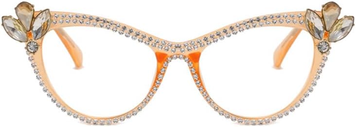 Miniatura 1 de bullabulling Lentes de lectura con diamantes de imitación brillantes con montura de diamantes de imitación, bloqueo de luz azul