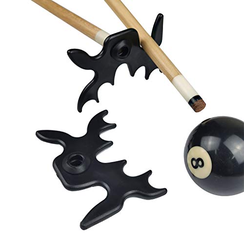 BLANKE 2Pcs Black Plastic Moosehead Pool Billiard Cue Bridge Head/Billiard Pool Cue Stick Plastic Slip-On Portable Moosehead Bridge Head, 2 Pack