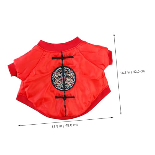 Abrigo para perro Yardwe estilo chino para año nuevo miniatura 2