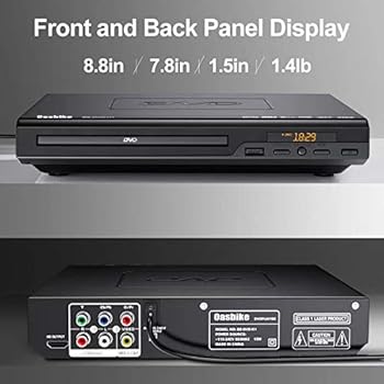 DVD Player for TV, HD DVD Player with HDMI & AV Cable for Projector, 1080P Full HD CD Player, Disc Player for Video & Media CD - All Region Free - ...