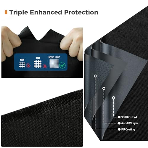 Image of Griddle Cover for Blackstone 36 inch Griddle,Upgraded Rip-Proof&Waterproof 900D Flat Top Grill Cover,Windproof 1528 Grill Cover for Blackstone and More 4-Burner Griddle with Straps and Air Vent