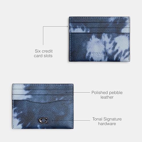 Coach Flat Card Case, Midnight Navy Multi3