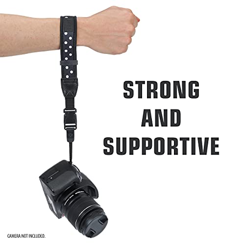 Usa Gear Camera Wrist Strap With Padded Neoprene Design, Comfortable Support And Quick Release Buckles - Compatible With Canon, Fujifilm, Nikon, Sony And More Mirrorless Camera Hand Strap (Polka Dot) #TOP5