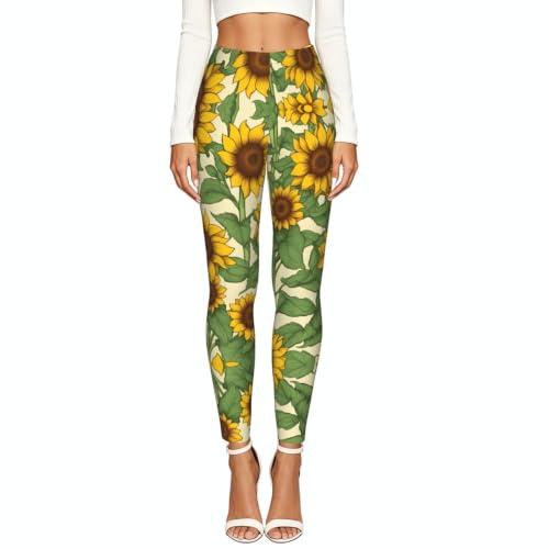 Leggings de girasol para mujer: mallas suaves de deporte y uso diario 2
