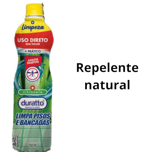 Limpador Duratto para Pisos e Bancadas, Citronela, Repelente Natural, 750ml