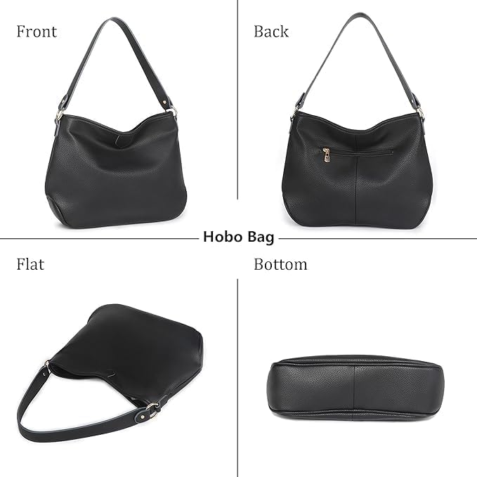 Hobo Bag for Women Shoulder Crossbody Purse Work Daily Handbags with Adjustable Strap - Image 7