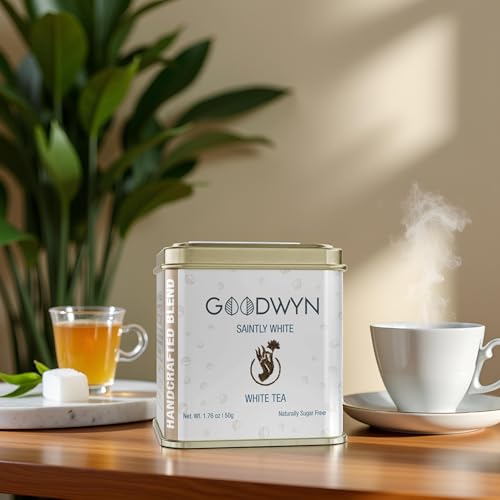 Image of Goodwyn White Tea (50g) | Authentic |Non Bitter Handpicked Loose Leaf Tea in Reusable Tin Can | Premium Hamper Gift Souvenir