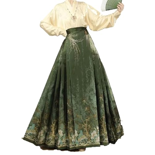 Yellcn Ming Dynasty Hanfu Horse Face Skirt Women...