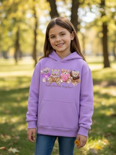 Image of weLaken Unicorn Sweatshirts for Girls Thick Cotton Pullover Tops Fall Winter Children Girls Clothing