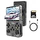 R36S Retro Handheld Game Console 128G - 3.5“ IPS Bildschirm mit 20000+ Classic Games Tragbarer Pocket Video Game Player Open Source Linux OS mit 3200mAh Batterie (Schwarz)